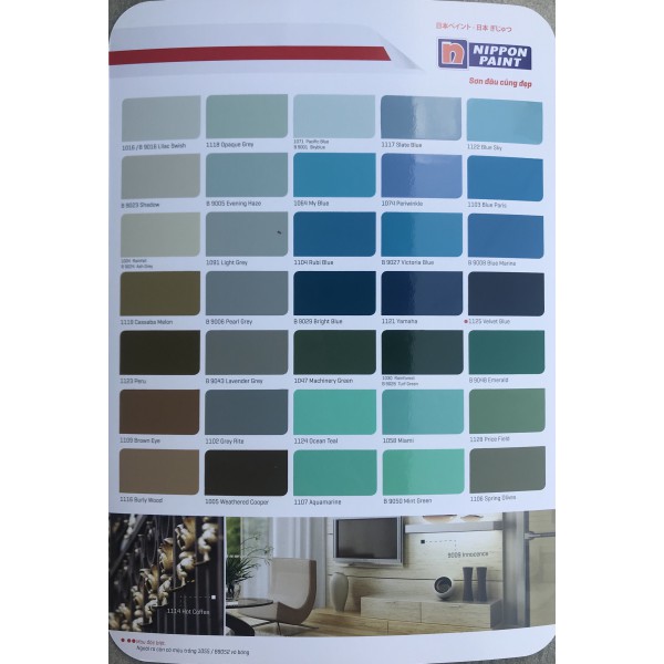 Hãy khám phá bảng màu sơn dầu Nippon tuyệt đẹp và đầy màu sắc để tìm kiếm những sự lựa chọn phù hợp nhất với căn nhà của bạn. Hình ảnh sẽ khiến bạn muốn tham quan và được tư vấn bởi chuyên gia.