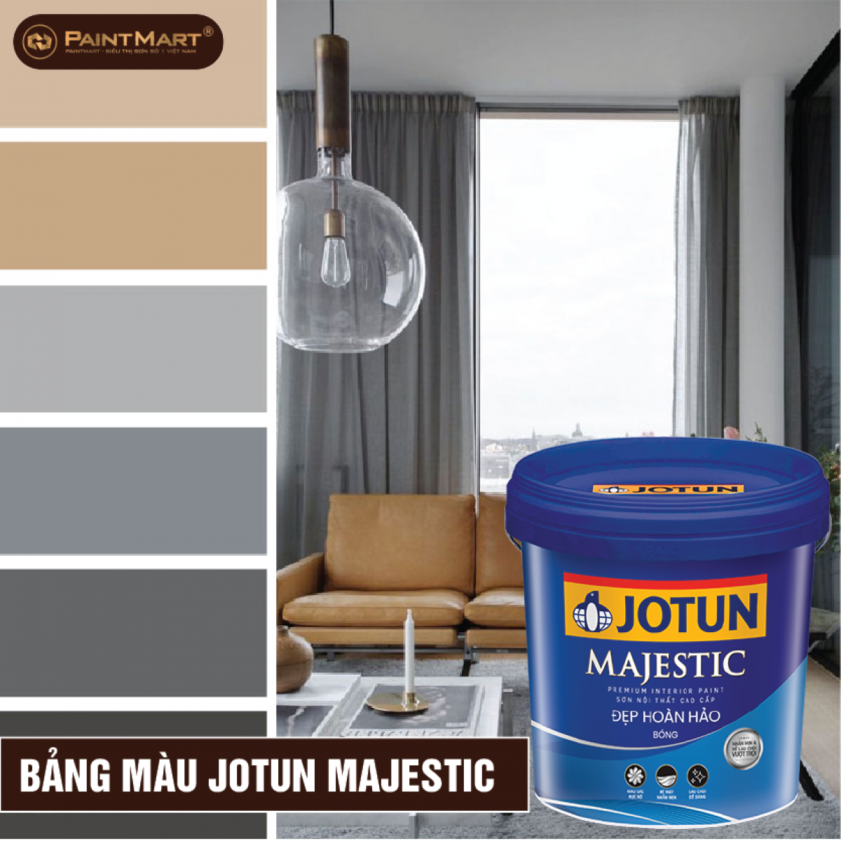Bảng màu sơn nội thất: Chọn sơn nội thất phù hợp cho ngôi nhà của bạn với bảng màu sơn nội thất đa dạng và đẹp mắt. Đây là công cụ hữu ích để bạn có thể tìm ra gam màu sơn nội thất hoàn hảo cho các không gian sống của mình.