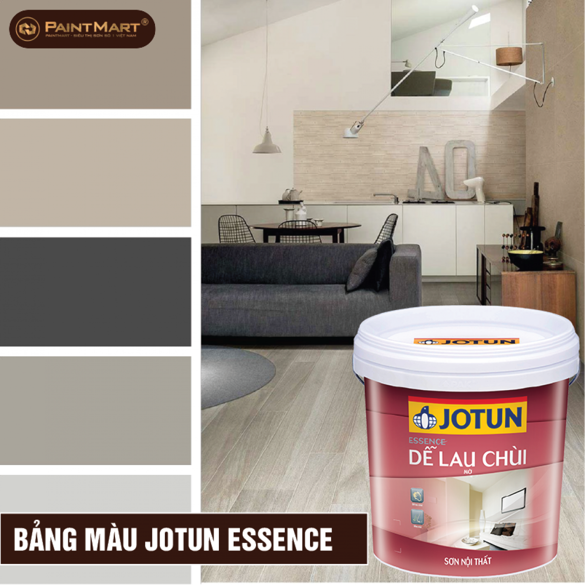 Sơn nội ngoại thất essence của Jotun là lựa chọn tốt nhất để bảo vệ ngôi nhà của bạn khỏi tác động của thời tiết. Với chất lượng vượt trội và độ bền cao, sản phẩm này sẽ giúp căn nhà của bạn luôn giữ được vẻ đẹp tươi mới như mới sơn.