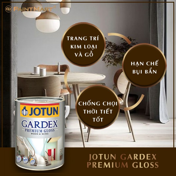 Sơn dầu Jotun Gardex Mờ Lon: Với sơn dầu Jotun Gardex Mờ Lon, bạn sẽ được trải nghiệm một bề mặt với hiệu ứng độc đáo, tạo cảm giác phẳng lì nhưng không nhàm chán. Đây là lựa chọn hàng đầu cho những người thích sự khác biệt và tinh tế.