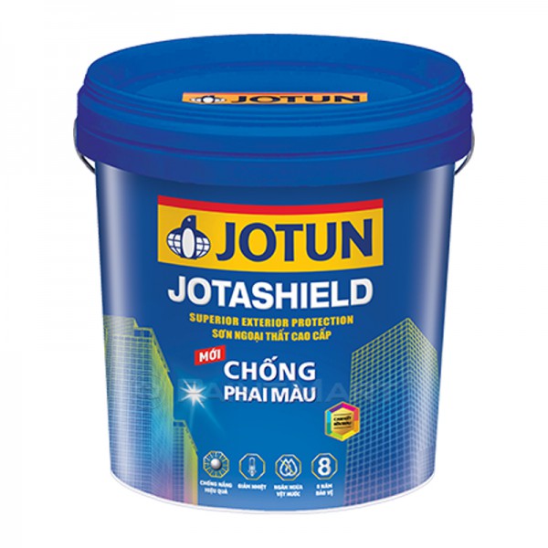 Sơn nước ngoại thất Jotun Jotashield: Sơn nước ngoại thất Jotun Jotashield là sản phẩm sơn tuyệt vời để bảo vệ các kết cấu ngoài trời của bạn khỏi tác động của thời tiết khắc nghiệt. Với độ bền cao và khả năng chống thấm tuyệt đối, sản phẩm này là sự lựa chọn hoàn hảo để bảo vệ ngôi nhà của bạn.