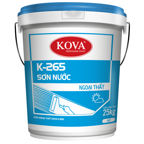 Sơn nước ngoài trời Kova K265 không bóng là sản phẩm đáp ứng nhu cầu đa dạng của khách hàng. Với độ bền cao và giá thành hợp lý, sản phẩm này sẽ là lựa chọn tuyệt vời cho công trình của bạn. Hãy xem hình ảnh liên quan để thấy sự khác biệt của sản phẩm này.