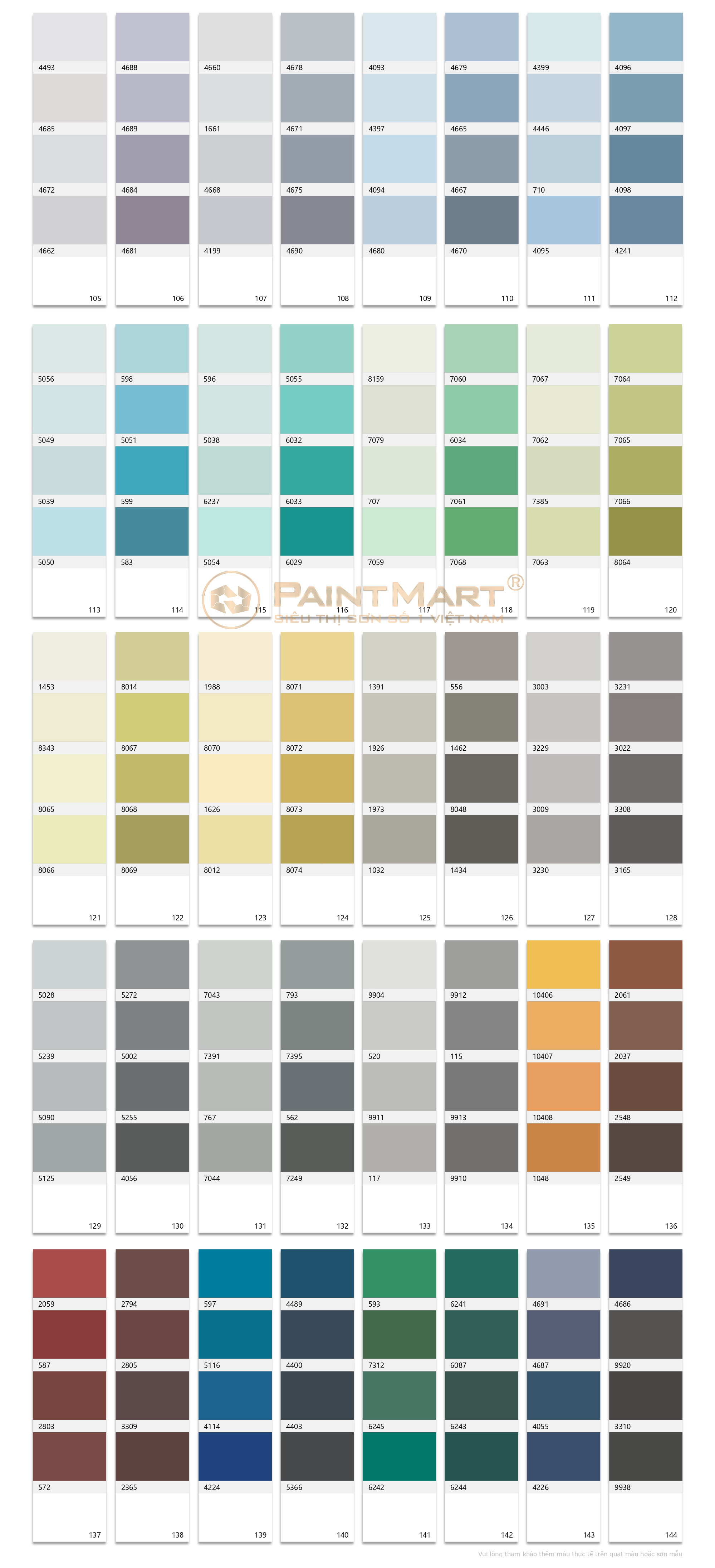 Tổng hợp bảng màu sơn jotun trong nhà và ngoài nhà mới nhất năm 2023