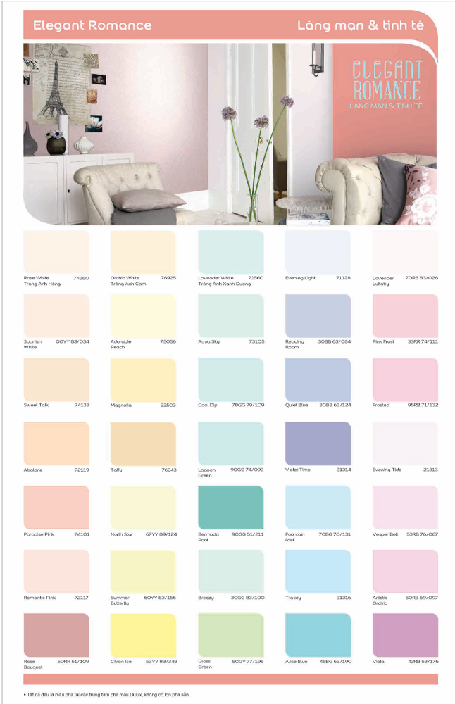 Bộ sưu tập màu sơn trong nhà Dulux sẵn sàng để bạn lựa chọn. Điều đặc biệt ứng với mỗi phòng, mỗi không gian và phong cách.