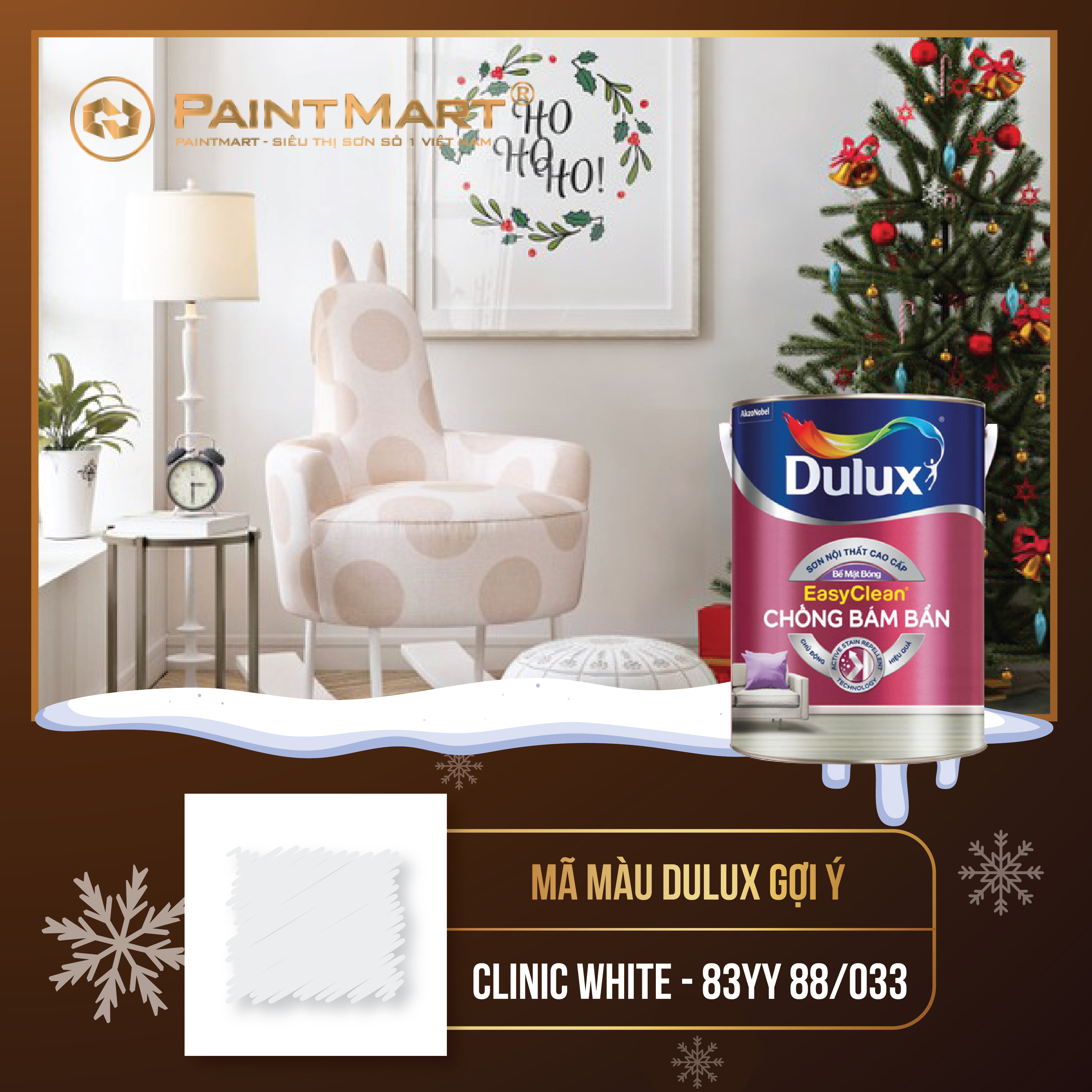 Gợi ý 4 màu sơn nội thất trang trí chuẩn mùa Giáng Sinh